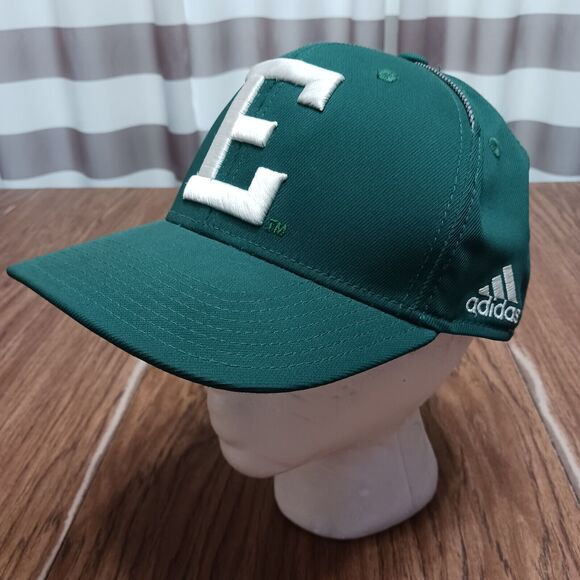 Eastern Michigan Eagles Hat Cap Adult Small Medium S/M Green Stretch Adidas - Picture 2 of 12